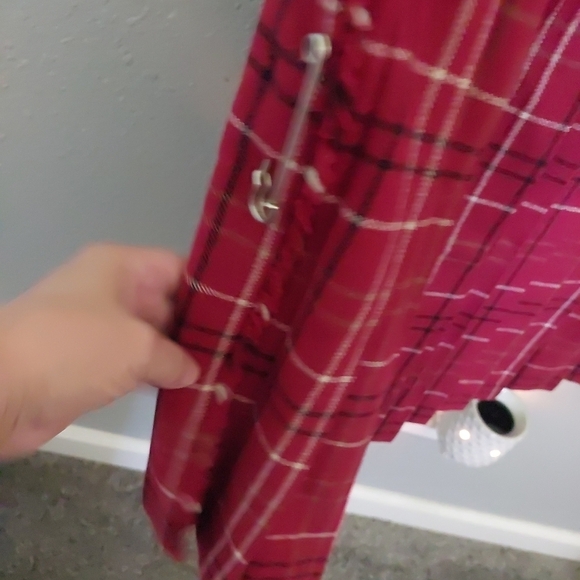 James Pringle Weavers of Inverness Scottish Kilt Red Plaid Wool 14 UK16 - Picture 6 of 9